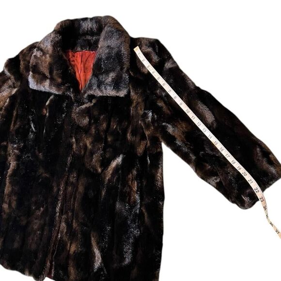 VINTAGE Tissavel of France Faux Fur Coat Mink - Picture 2 of 9